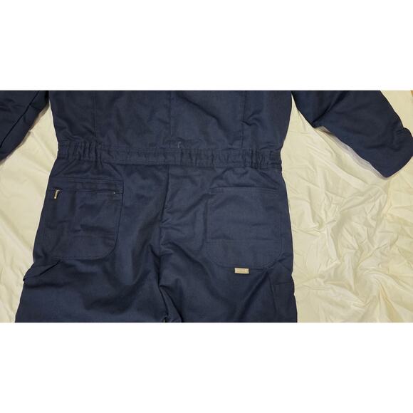 BERNE Apparel Insulated Canvas Coveralls Corduroy Collar Side Zip SZ XL 48-50 - Picture 5 of 11